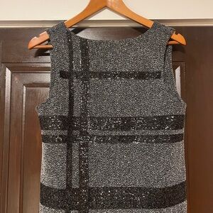 Banana Republic Black and Gray sequin top